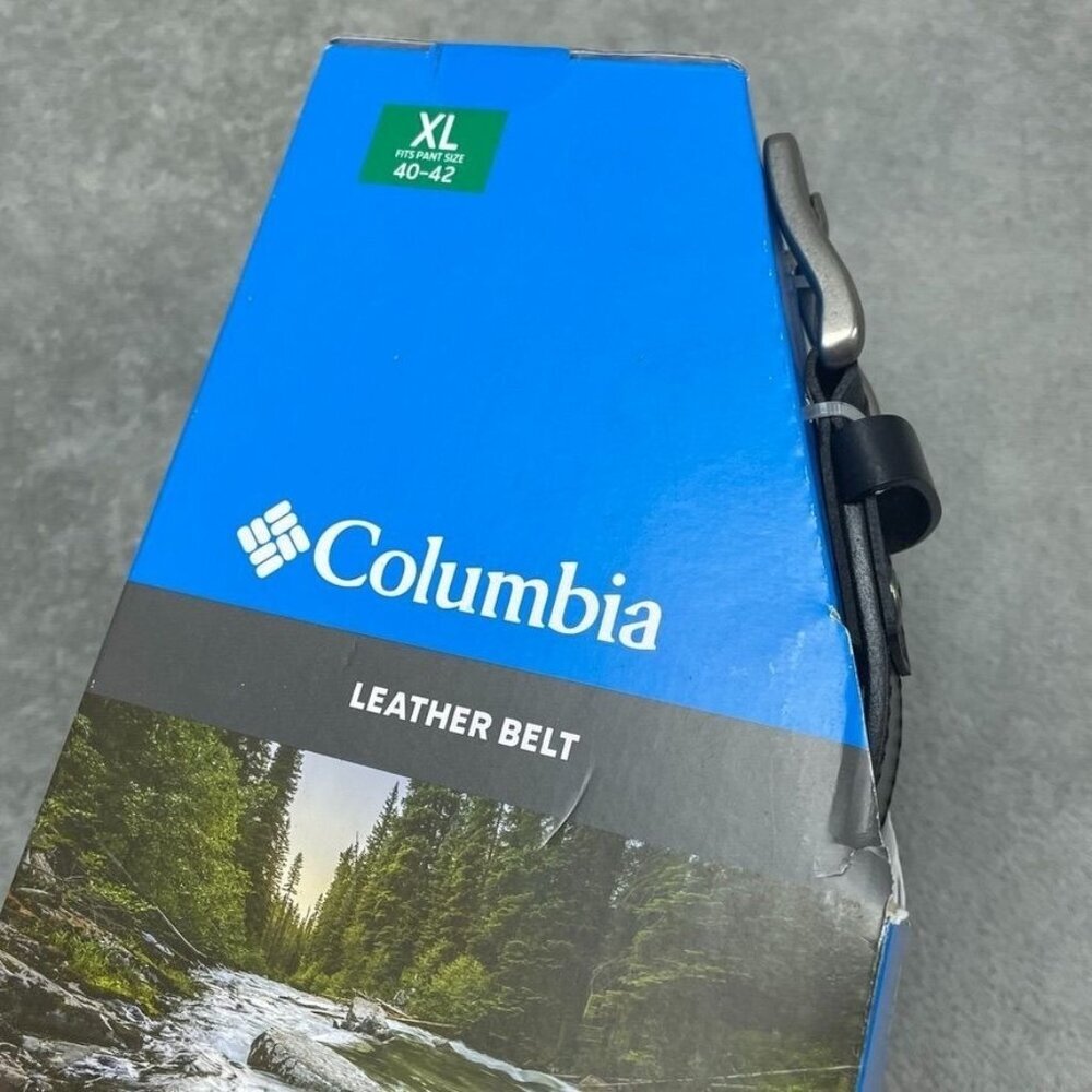 Columbia Leather Belt XL Fits Pant Size 40-42 Black Durable Everyday Wear a0029